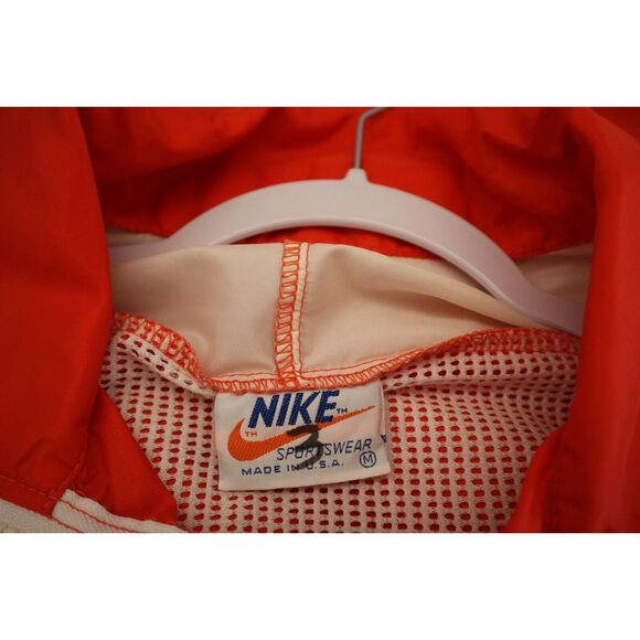 Nike Men's Sz M Red/White Santa Monica College Windbreaker Jacket *Vintage 70s* - Picture 3 of 10